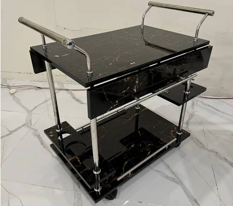 UV Tea Trolley with Extendable Top